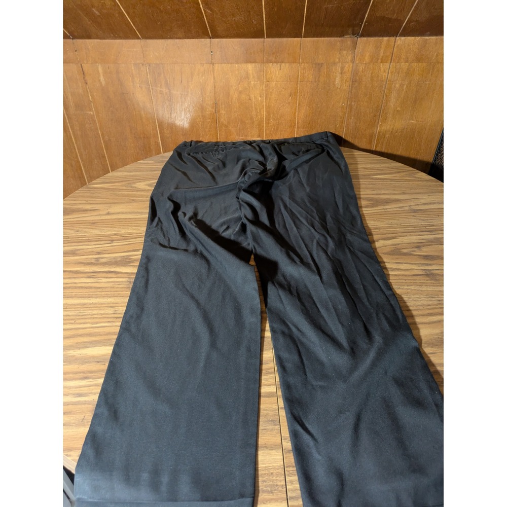 Alfani Mens Black Stretch Dress Pants Flat Front Trousers 38W 30L RN133307